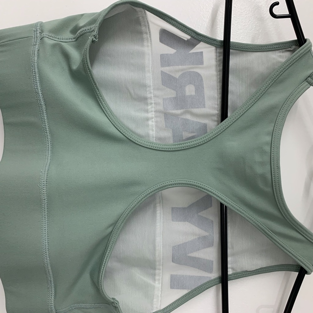 Ivy Park  Top, Sage Green with 3-d velvet  Logo - Picture 4 of 9